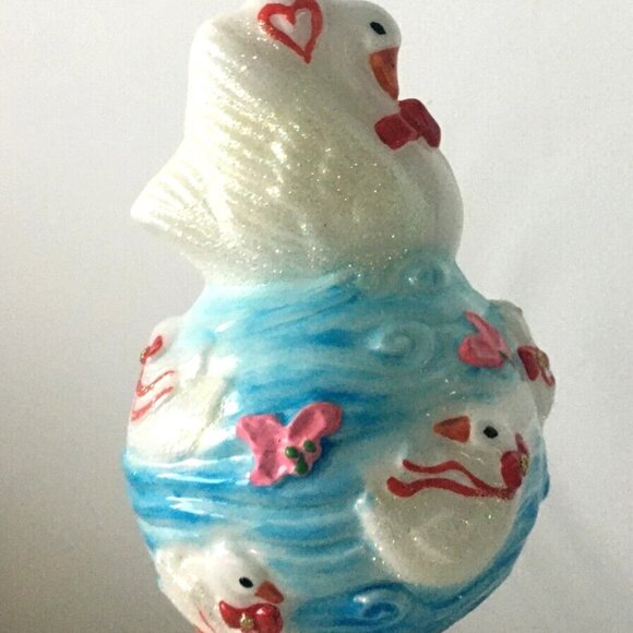 ✨NEW! Authentic Christopher Radko EARTH GLOBE SWAN LAKE Handmade Glass Ornament✨ - Picture 7 of 10